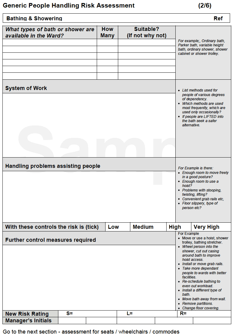 Generic People Handling Risk Assessment