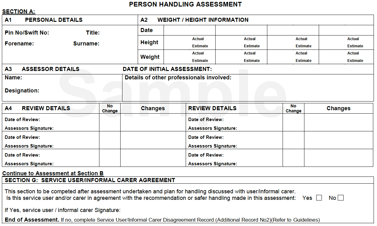 Person Handling Assessment