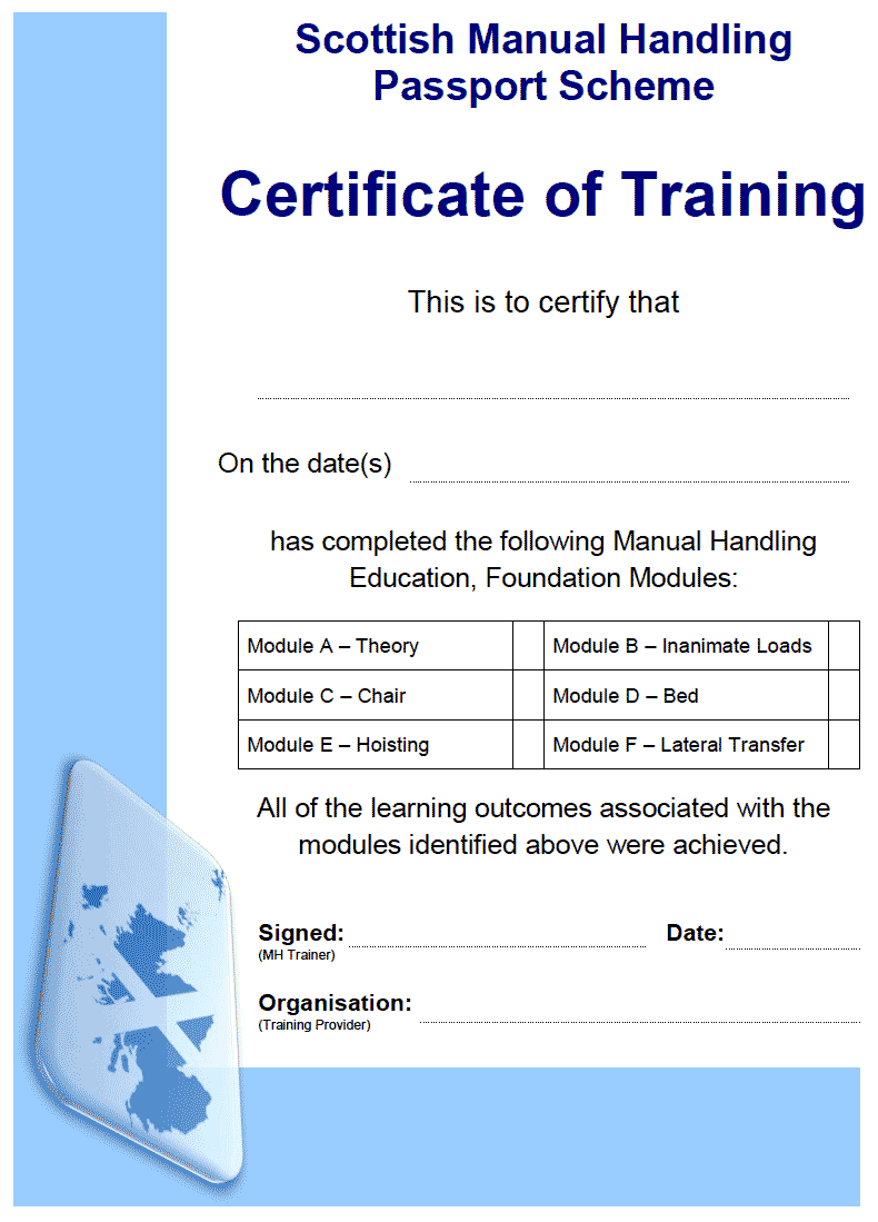 Certificate of Training