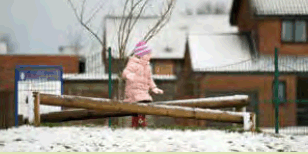 child in the snow