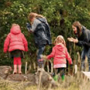 four girls outdoors
