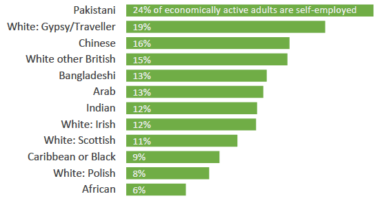 Figure 11: Self-employment 2011 Figure 11: Self-employment 2011