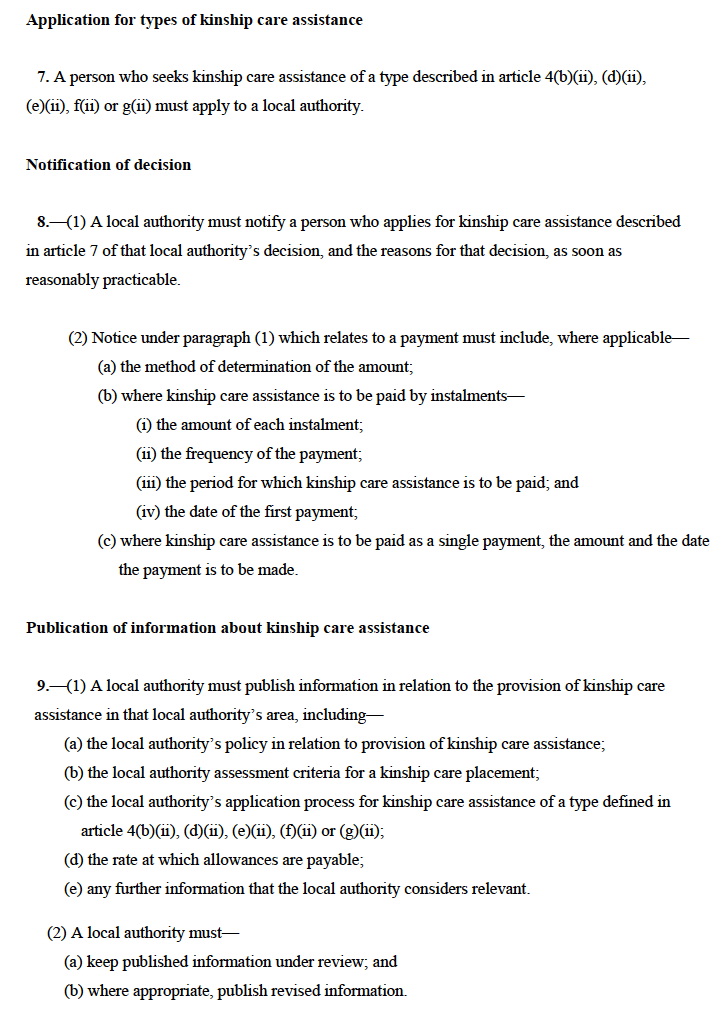 THE KINSHIP CARE ASSISTANCE (SCOTLAND) ORDER 2016 THE KINSHIP CARE ASSISTANCE (SCOTLAND) ORDER 2016
