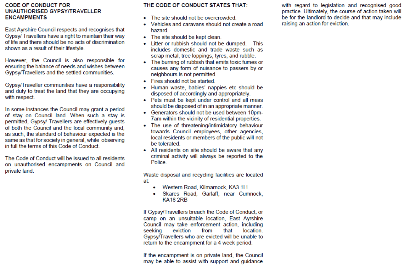 Code of Conduct - East Ayrshire Council Code of Conduct - East Ayrshire Council