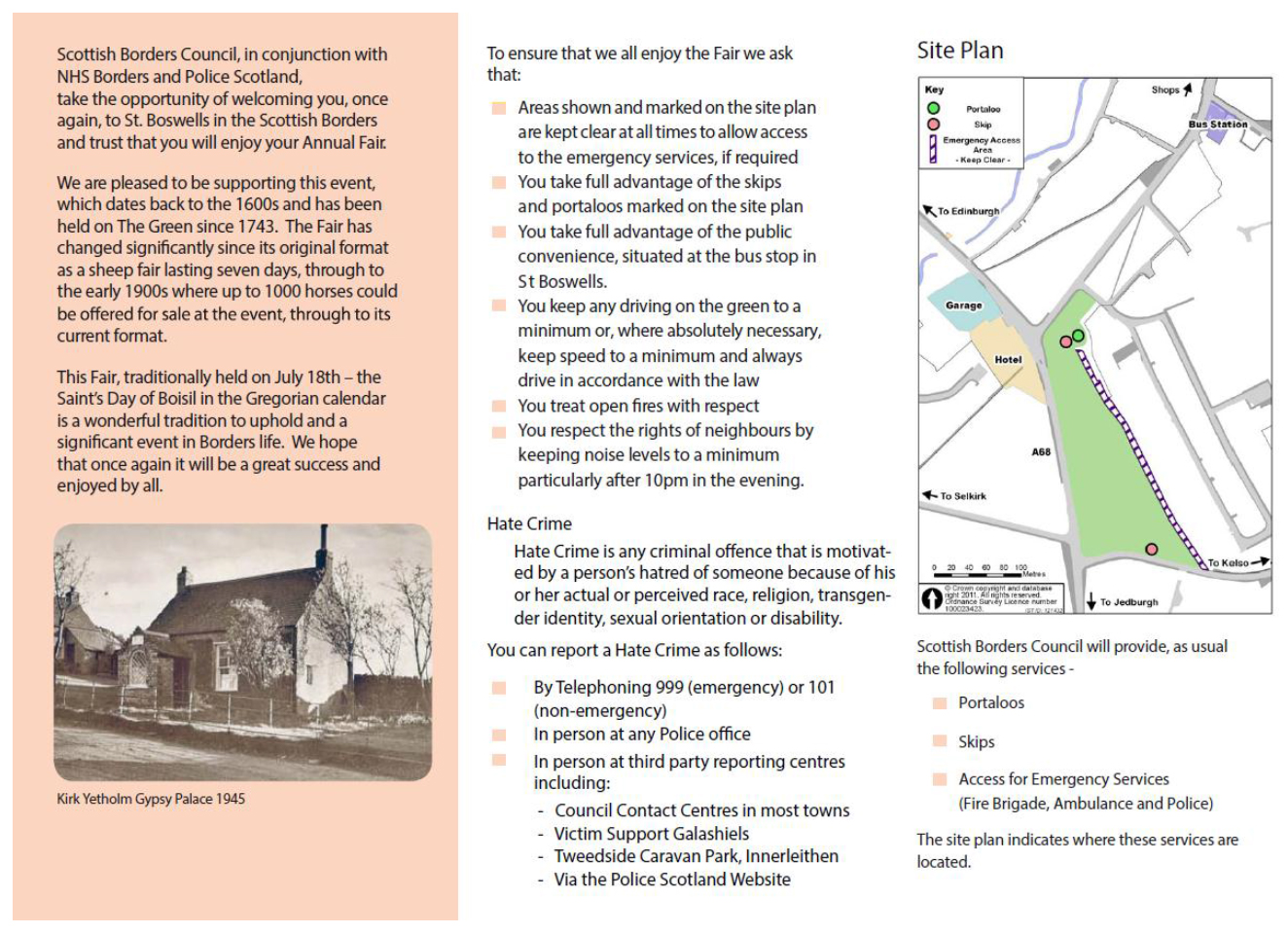Scottish Borders Council - Large Gathering Event Leaflet Scottish Borders Council - Large Gathering Event Leaflet
