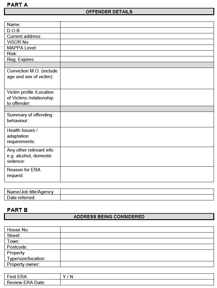 Template &ndash; Environmental Risk Assessment