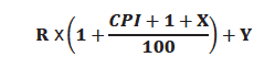 Formula to be used when calculating the maximum rent which can be charged for a property in an RPZ