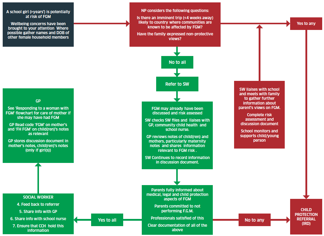 Concerns about school girl (>5 years) who may be at risk of FGM