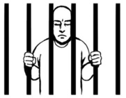 A man behind bars