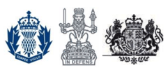 police, court, and prison service logos