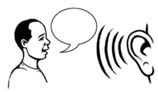 A man talking and being listened to