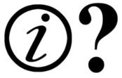 An information sign and a question mark