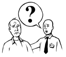 A man looking very worried and a court official asking if he is alright