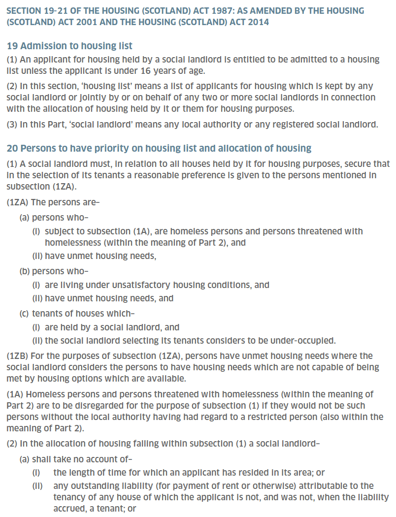 The Housing (Scotland) Act