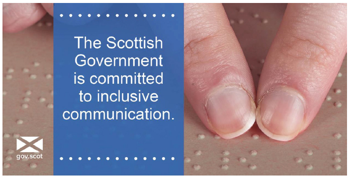 Tweet 3 - The Scottish Government is committed to inclusive communication Tweet 3 - The Scottish Government is committed to inclusive communication