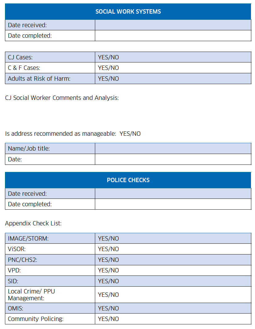 Template – Environmental Risk Assessment