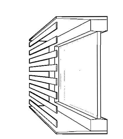 Horizontal louvres