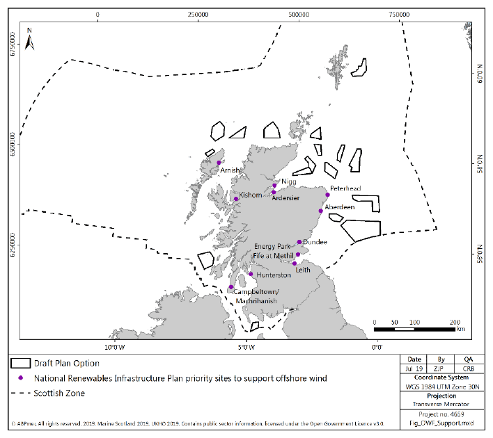 Figure 8 Sites identified by the NRIP with potential to support OWF Figure 8 Sites identified by the NRIP with potential to support OWF