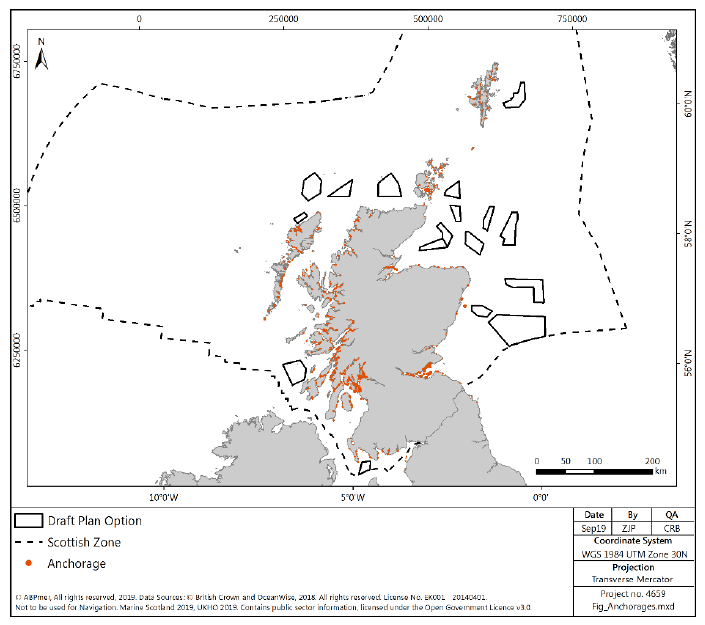 Figure 25 Anchorages in Scottish waters Figure 25 Anchorages in Scottish waters