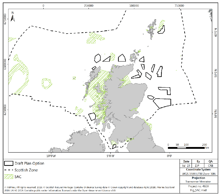 Figure 36 Special Areas of Conservation with marine or coastal features Figure 36 Special Areas of Conservation with marine or coastal features