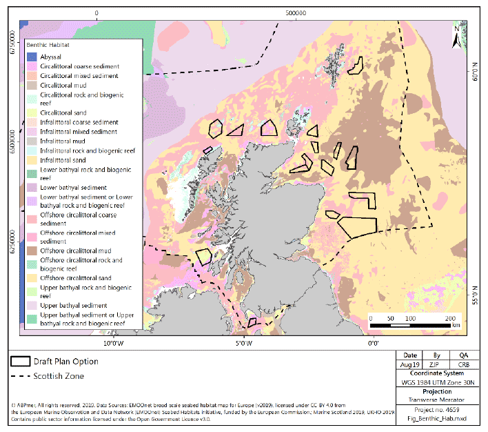 Figure 42 Benthic habitats in Scottish seas Figure 42 Benthic habitats in Scottish seas