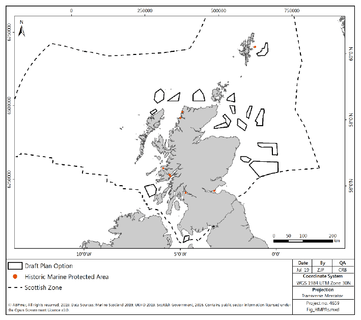 Figure 49 Historic MPAs in Scottish waters Figure 49 Historic MPAs in Scottish waters