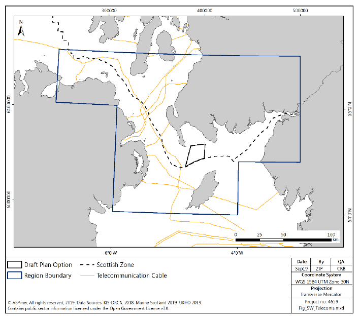 Figure 60 South West region: active telecom cables Figure 60 South West region: active telecom cables
