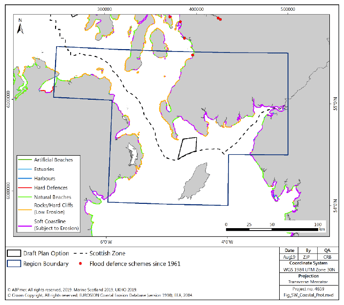 Figure 74 South West region: coastal and flood protection schemes Figure 74 South West region: coastal and flood protection schemes