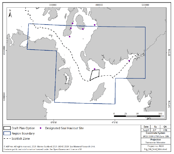 Figure 90 South West region: seal haulout sites and grey seal pupping sites Figure 90 South West region: seal haulout sites and grey seal pupping sites