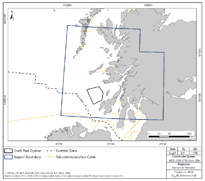 Figure 102 West region: active telecom cables Figure 102 West region: active telecom cables