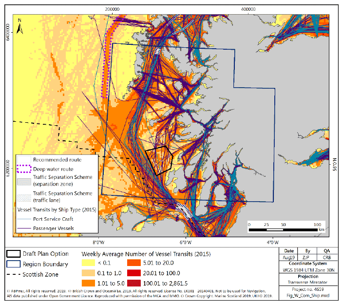 Figure 115 West region: shipping densities and key routes Figure 115 West region: shipping densities and key routes