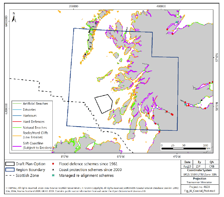 Figure 116 West region: coastal and flood protection schemes Figure 116 West region: coastal and flood protection schemes