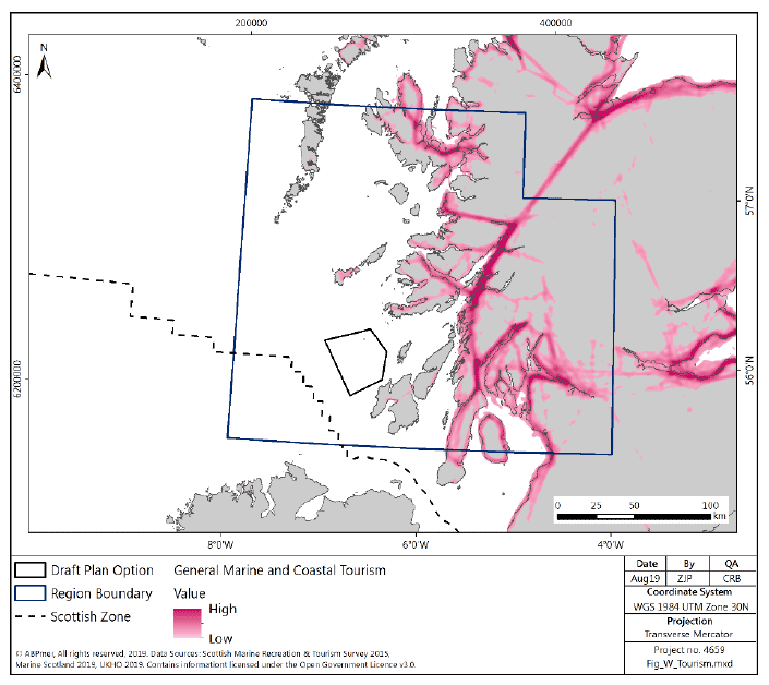 Figure 124 West region: tourism activity density Figure 124 West region: tourism activity density