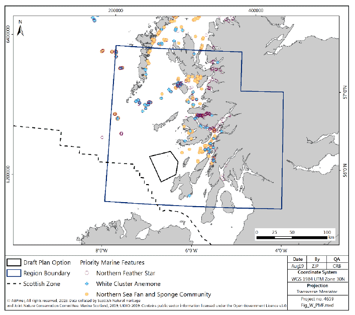 Figure 132 West region: records of benthic PMF Figure 132 West region: records of benthic PMF