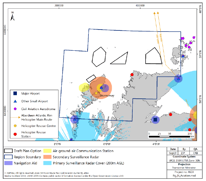 Figure 148 North region: aviation infrastructure, key routes and radar coverage Figure 148 North region: aviation infrastructure, key routes and radar coverage