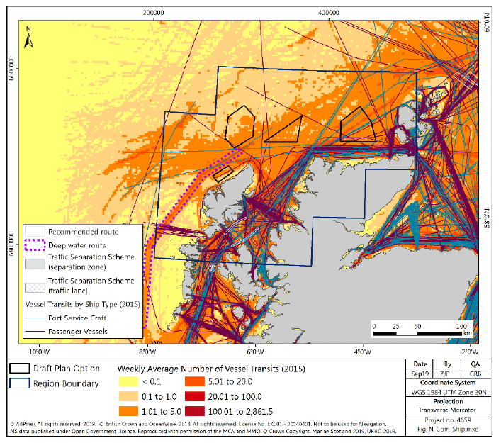 Figure 159 North region: shipping densities and key routes Figure 159 North region: shipping densities and key routes