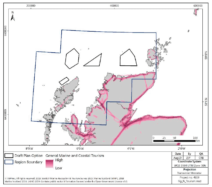 Figure 168 North region: tourism activity density Figure 168 North region: tourism activity density