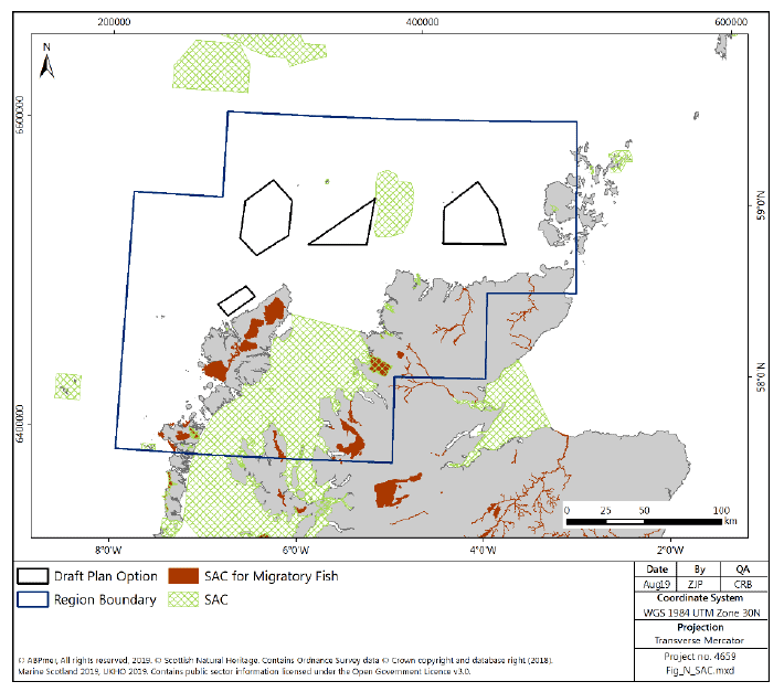 Figure 170 North region: marine and coastal SAC sites Figure 170 North region: marine and coastal SAC sites