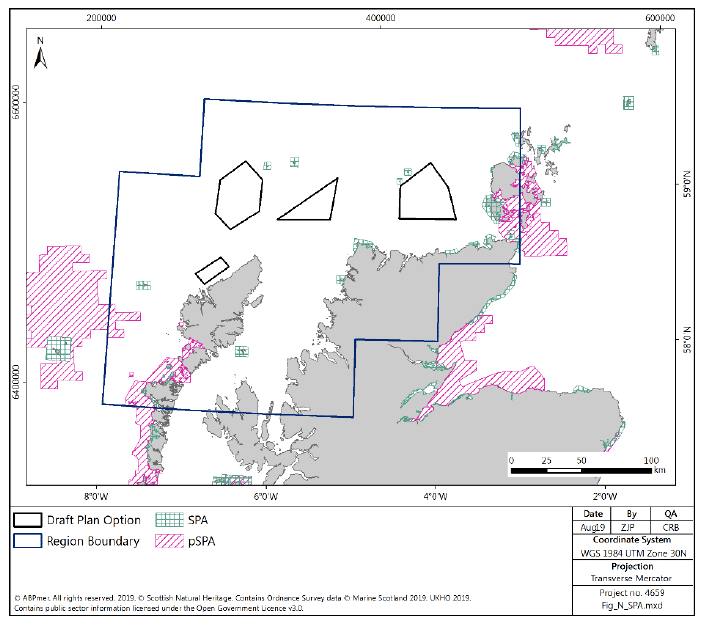 Figure 172 North region: marine and coastal SPA sites Figure 172 North region: marine and coastal SPA sites