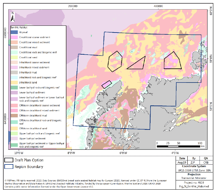 Figure 175 North region: benthic habitats Figure 175 North region: benthic habitats