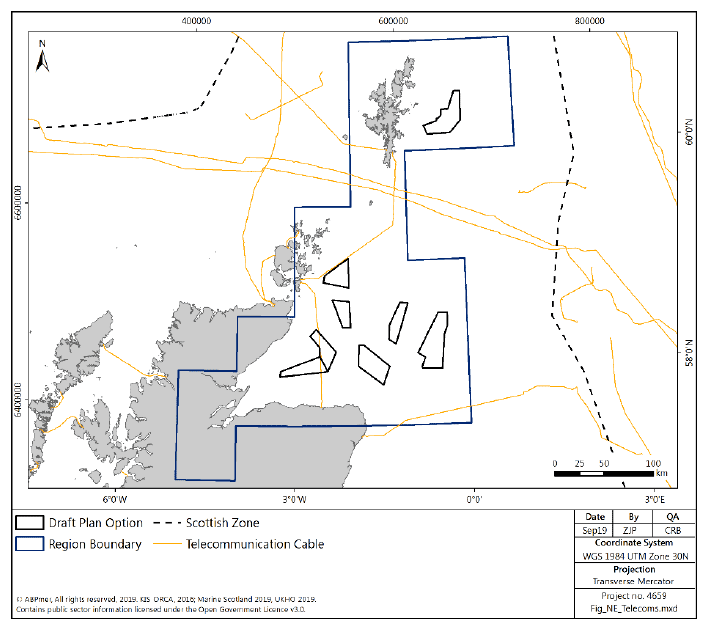 Figure 190 North East region: active telecom cables Figure 190 North East region: active telecom cables