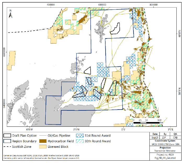 Figure 192 North East region: oil and gas infrastructure and licenced blocks Figure 192 North East region: oil and gas infrastructure and licenced blocks