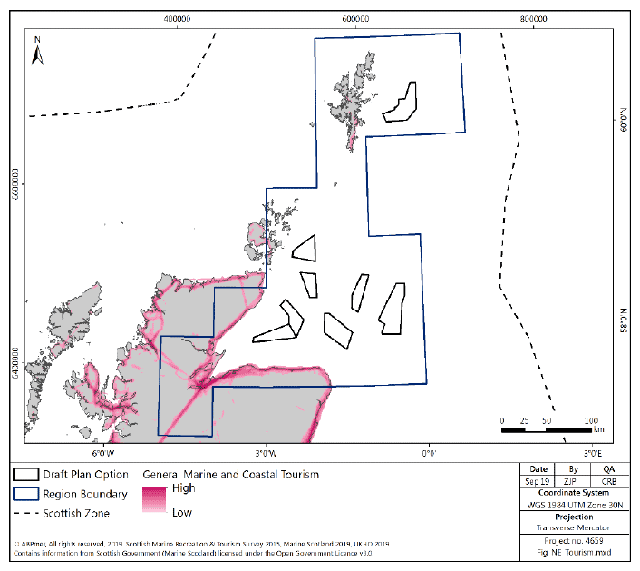 Figure 213 North East region: tourism activity density Figure 213 North East region: tourism activity density