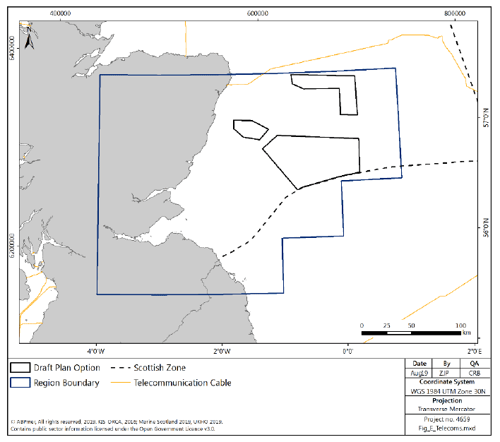 Figure 231 East region: active telecom cables Figure 231 East region: active telecom cables