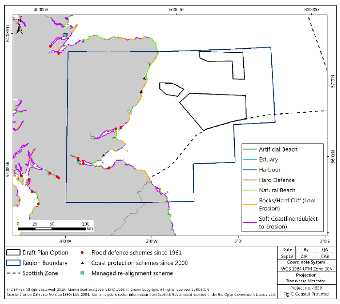 Figure 246 East region: coastal and flood protection schemes Figure 246 East region: coastal and flood protection schemes