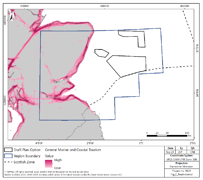 Figure 254 East region: tourism activity density Figure 254 East region: tourism activity density