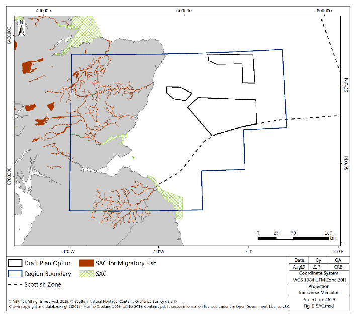 Figure 256 East region: marine and coastal SAC sites Figure 256 East region: marine and coastal SAC sites