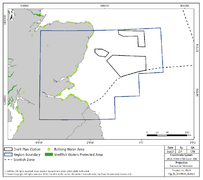 Figure 260 East region: bathing water protected areas Figure 260 East region: bathing water protected areas