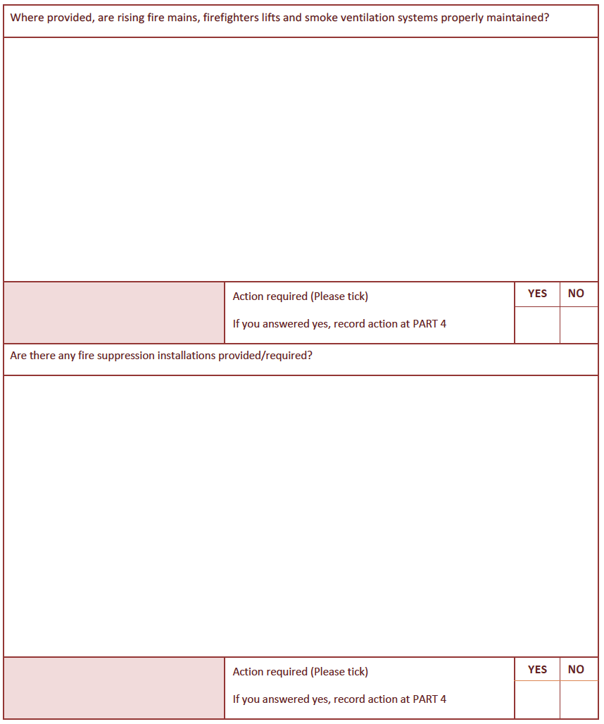 Fire Safety Risk Assessment Template