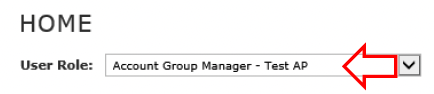 RBS Smart Data Online account Homepage user role option